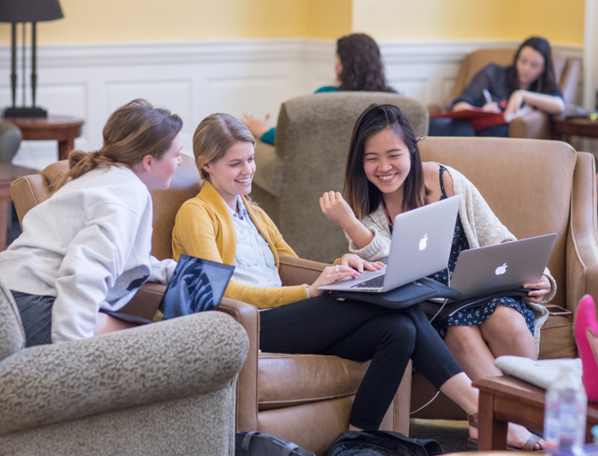 Students with laptop